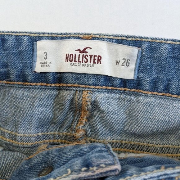 Hollister Skirt Women Size 26 Denim Mini Distressed Daisy Flower Lace Small - Picture 5 of 7